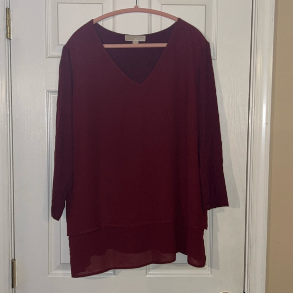 Michael Kors plus size V-neck blouse
